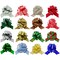 Wrapables Large 5 inch Christmas Pull Bows, Ribbon Bows for Gift Wrapping, Xmas Decorations (16pcs), Holiday Colors